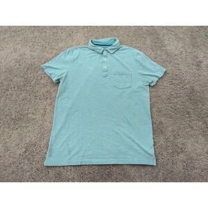 Banana Republic Polo Shirt Mens Large Green Organic Cotton‎ Pique Preppy